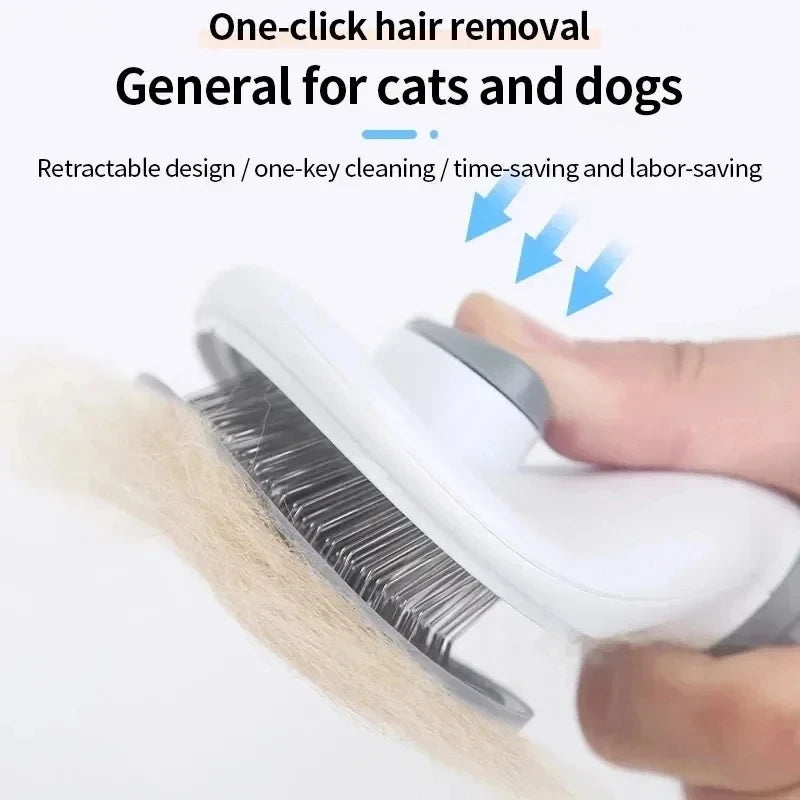 One-Click Self-Cleaning Pet Brush