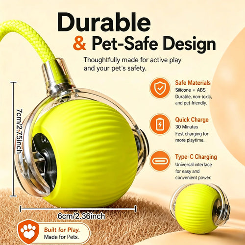 Smart Rolling Cat Ball – Self-Moving Interactive Toy
