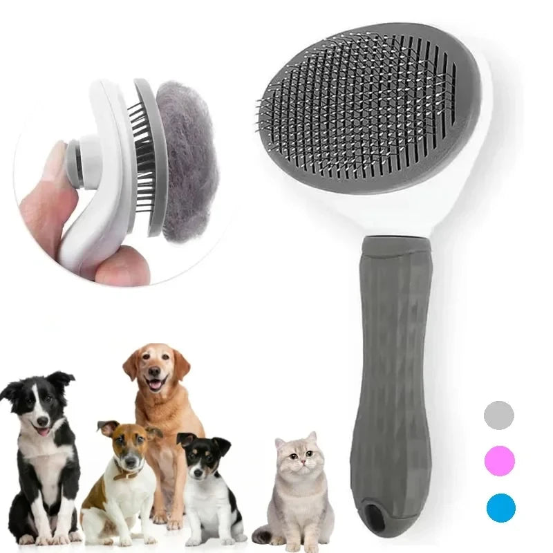 One-Click Self-Cleaning Pet Brush