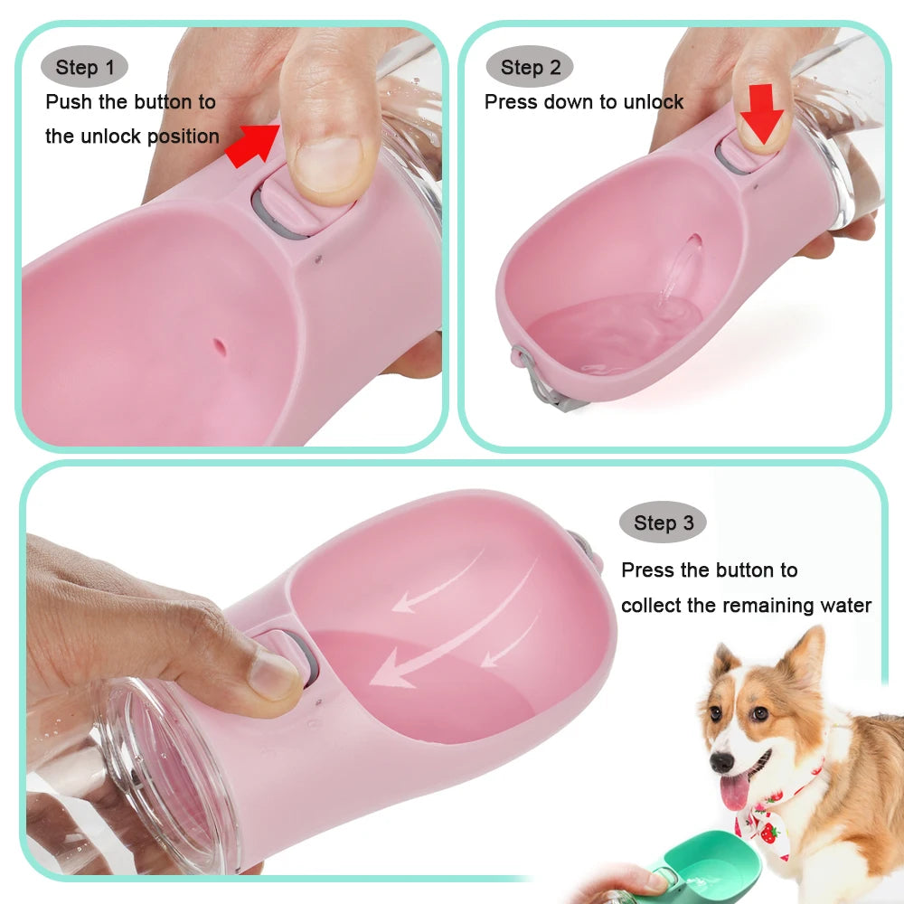 Walk & Sip Portable Dog Water Bottle