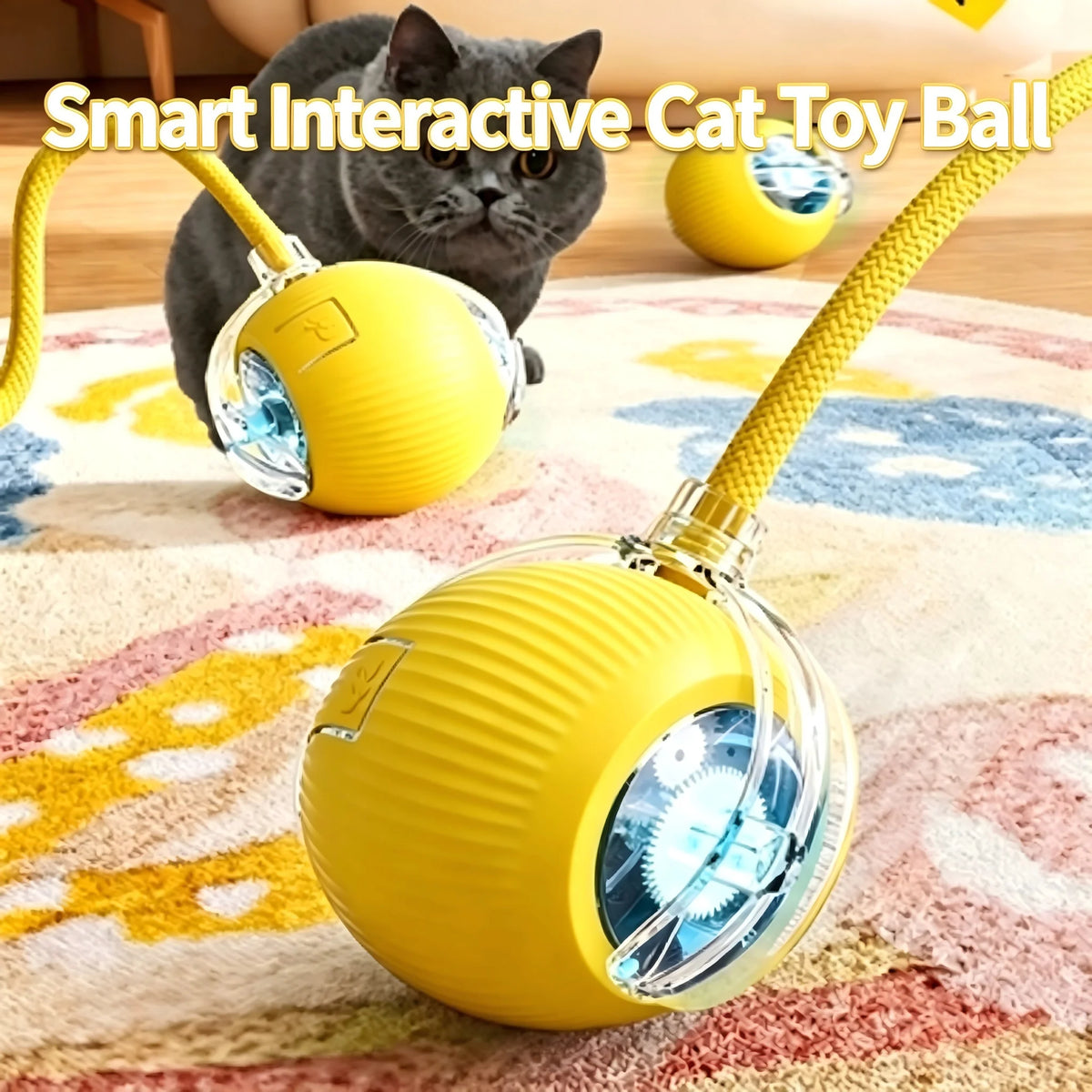 Smart Rolling Cat Ball – Self-Moving Interactive Toy