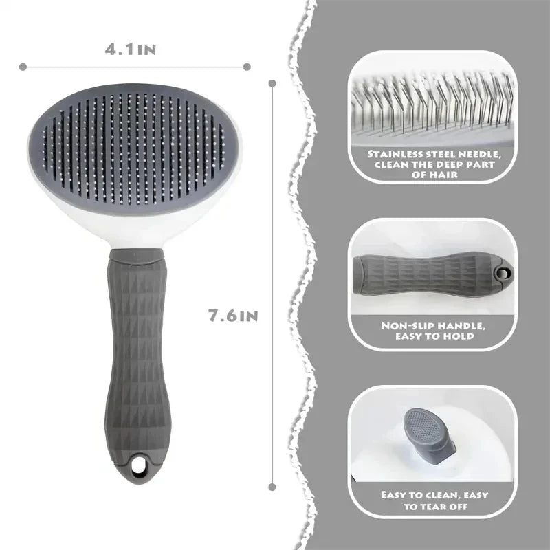 One-Click Self-Cleaning Pet Brush