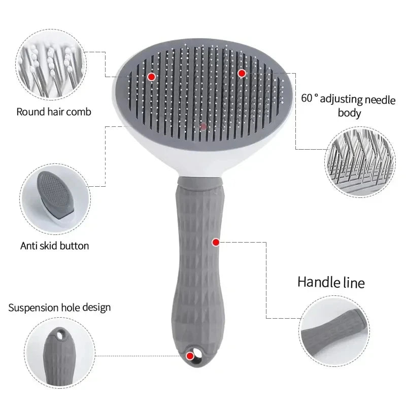 One-Click Self-Cleaning Pet Brush